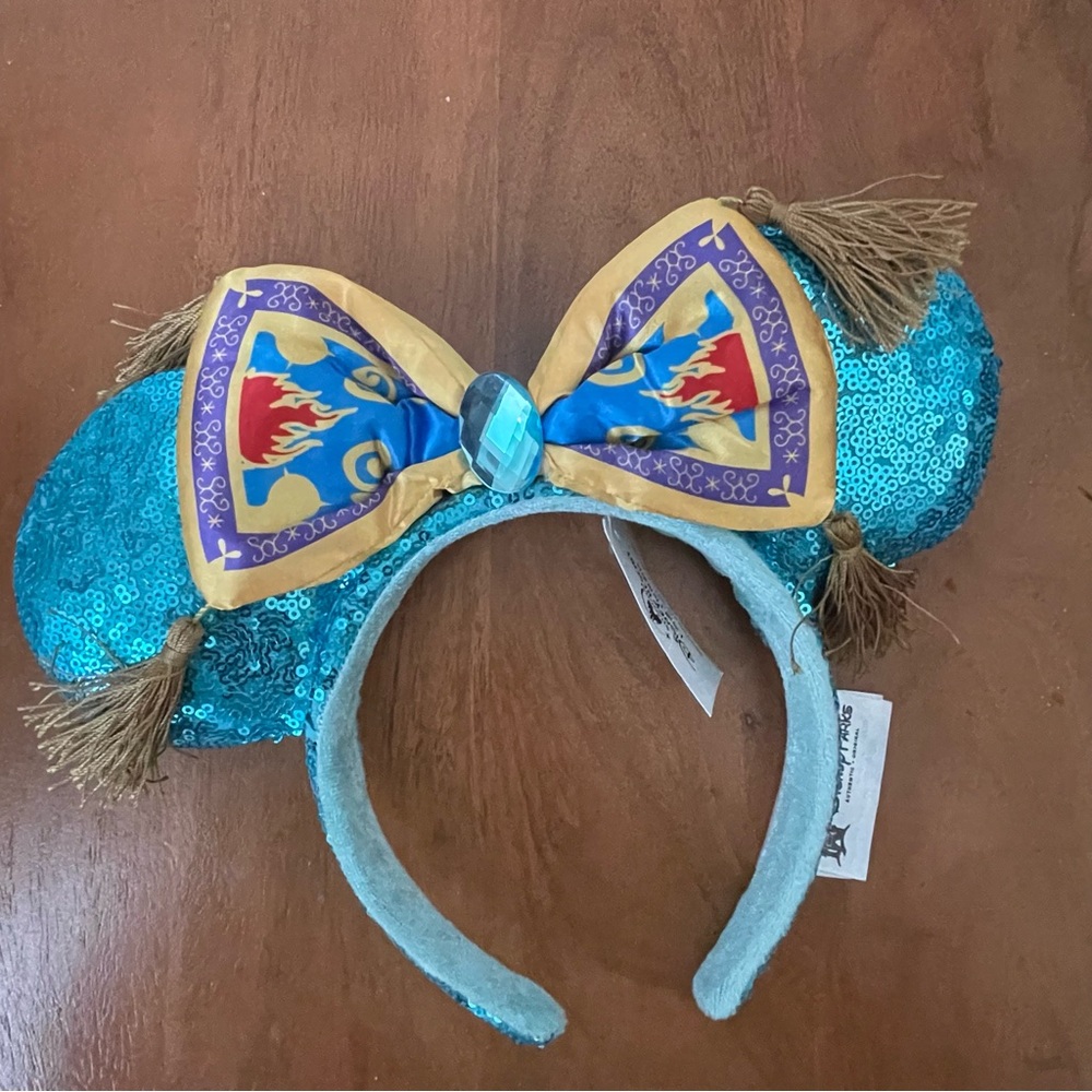 DisneyLand Shanghai Blue Sequin Mouse Ears Headband NWT